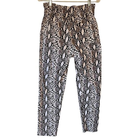 TAXI Junior's Snakeskin Ankle Jeggings Button Fly Elastic Paper Bag Waist  Large - Picture 6 of 8